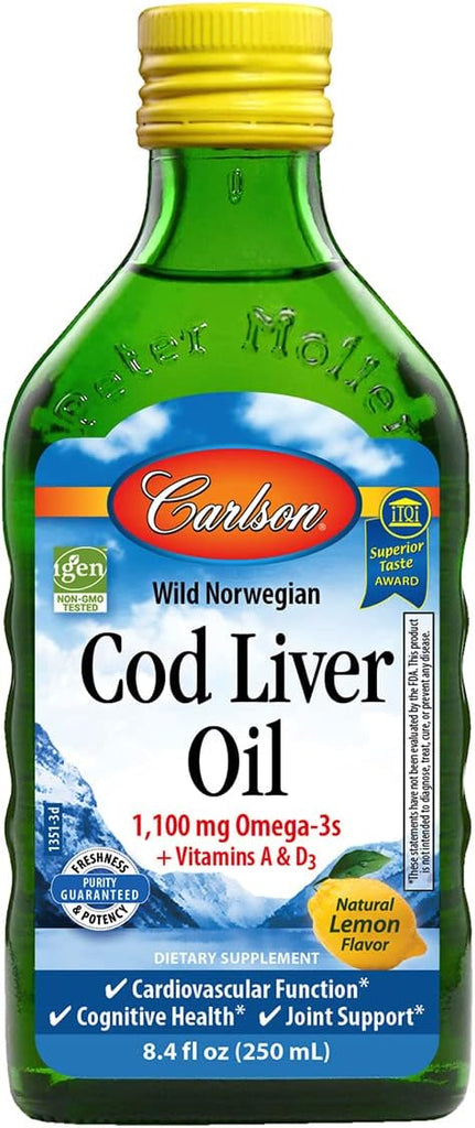 Carlson - Cod Liver Oil,  Lemon, 250 ml