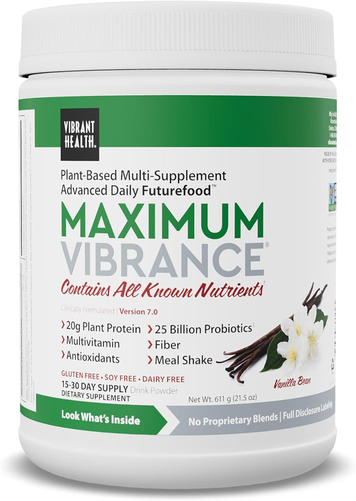 Vibrant Health, Maximum Vibrance, Version 7.0, Vanilla Bean