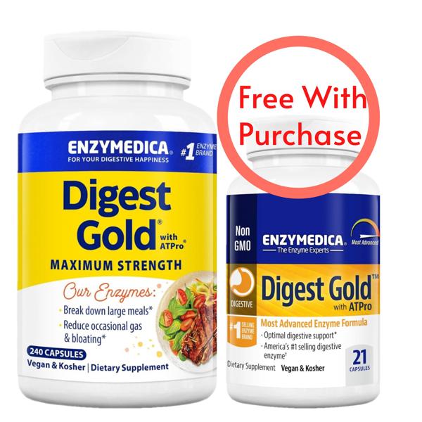 Enzymedica, Digest Gold with ATPro, 240 Capsules - With Bonus bottle