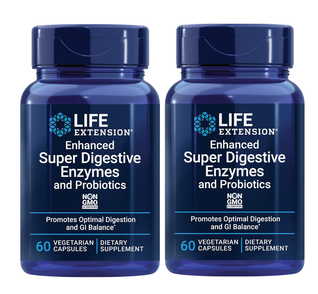 Life Extension, Enhanced Super Digestive Enzymes, 60 Vegetarian Capsules