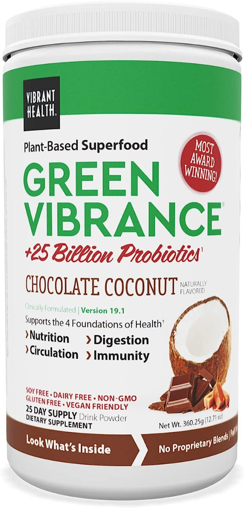 Vibrant Health, Green Vibrance, Chocolate Coconut, 25 Servings