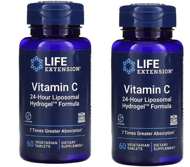 Vitamin C 24-Hour Liposomal Hydrogel 60 Tablets  2 Bottles